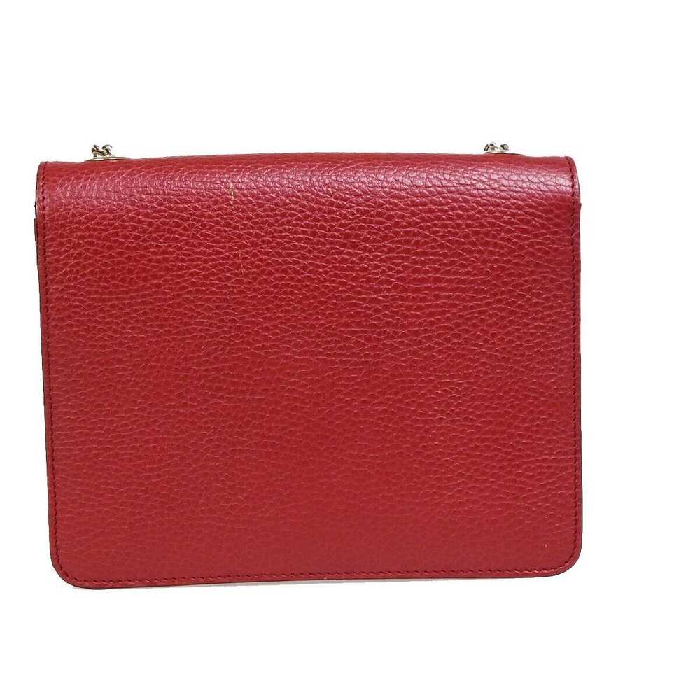 Gucci Interlocking Red Leather Shoulder Bag (Pre-… - image 2