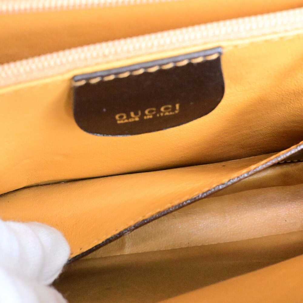 Gucci Brown Leather Handbag (Pre-Owned) - image 11