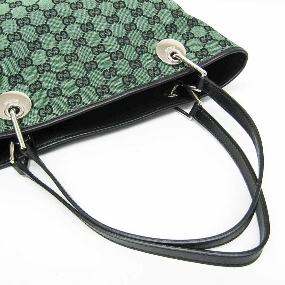 Gucci Gg Canvas Green Canvas Tote Bag (Pre-Owned) - image 3