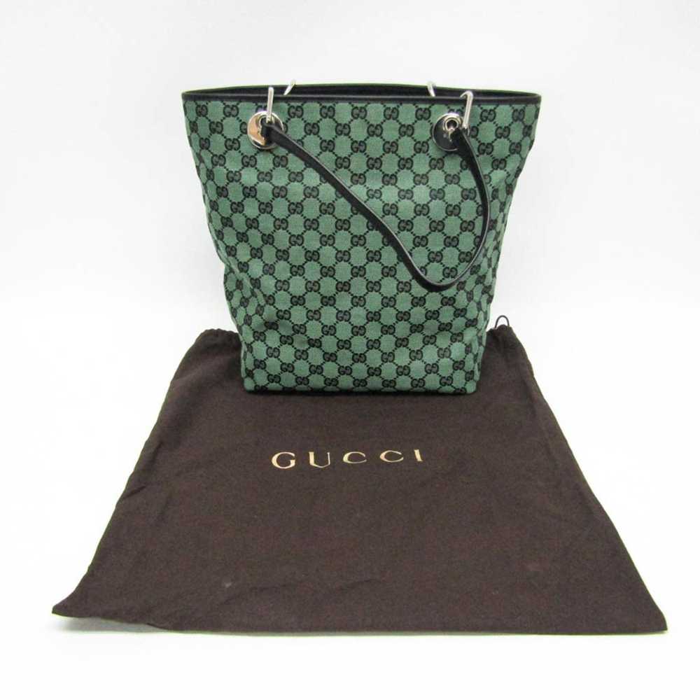 Gucci Gg Canvas Green Canvas Tote Bag (Pre-Owned) - image 9