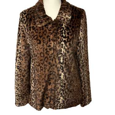 Betsey johnson brown leopard Faux buy Fur $398 RARE