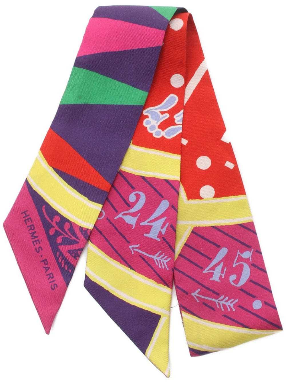 Hermès Pre-Owned 2000s Jeu de Soie silk scarf - P… - image 1