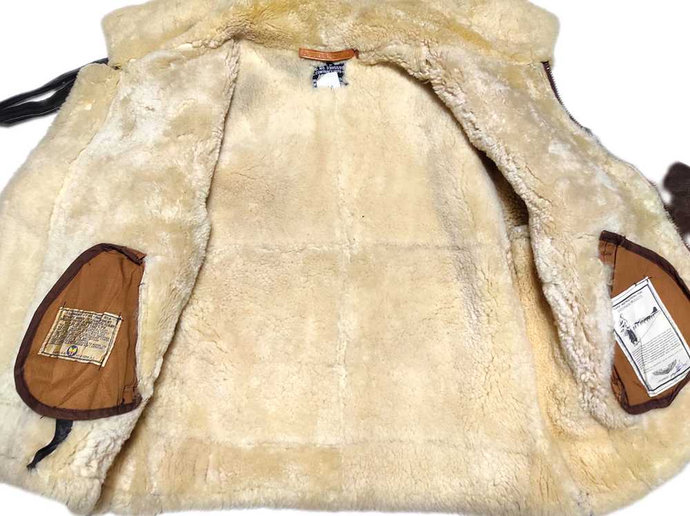 Avirex Beautiful Sheepskin Bomber Jacket type B-3… - image 10