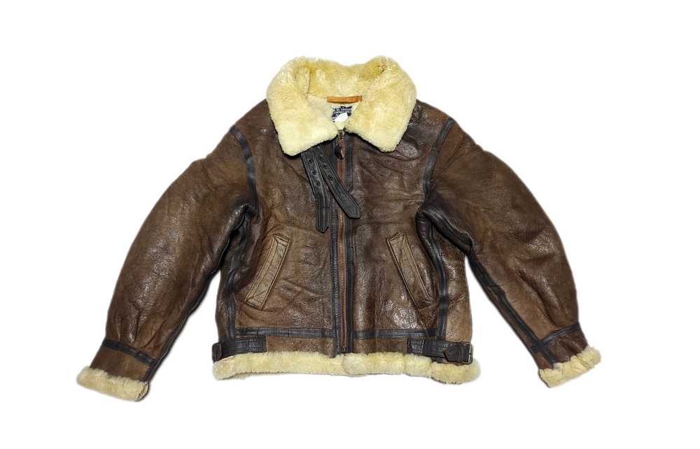 Avirex Beautiful Sheepskin Bomber Jacket type B-3… - image 2