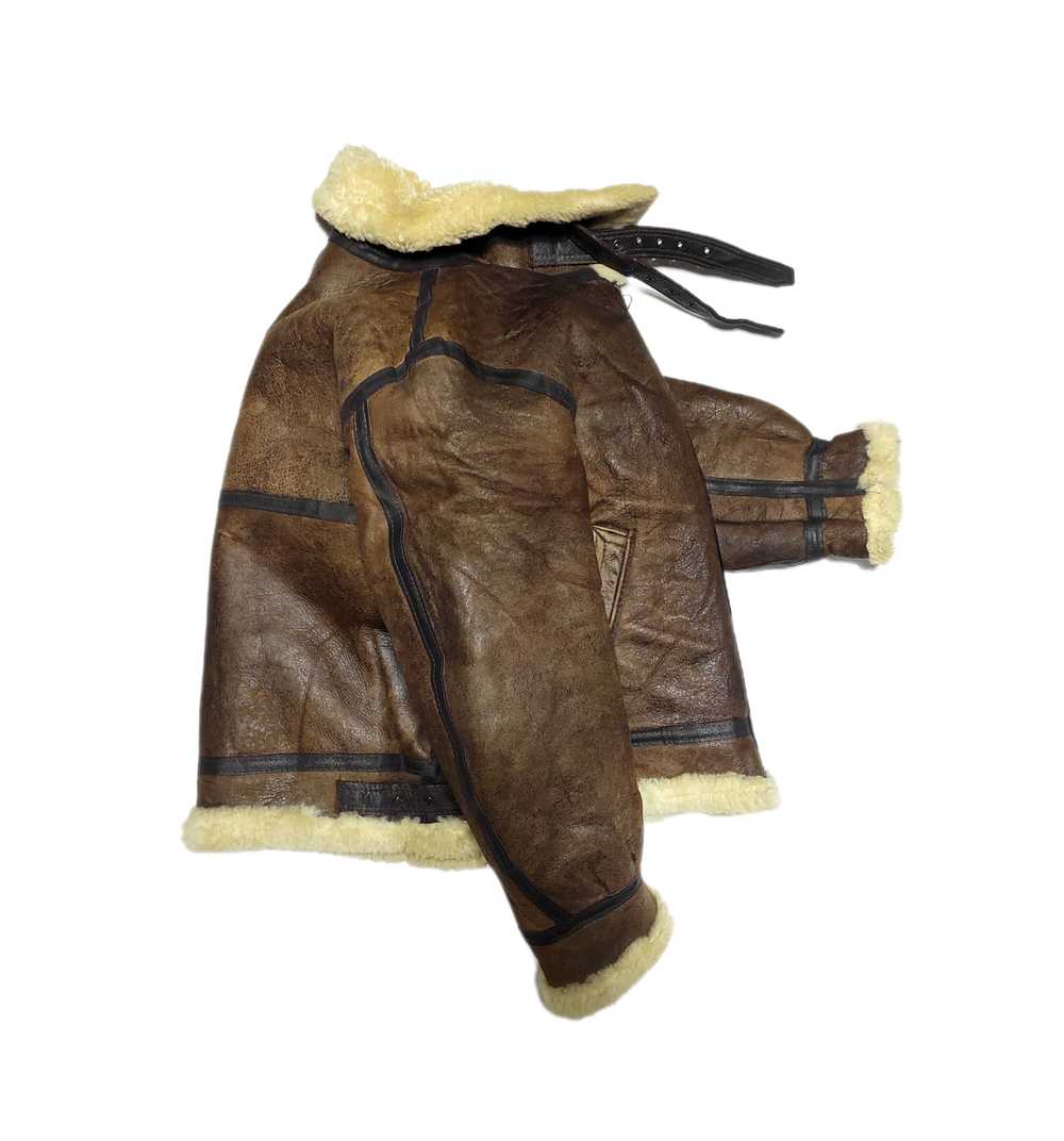 Avirex Beautiful Sheepskin Bomber Jacket type B-3… - image 4