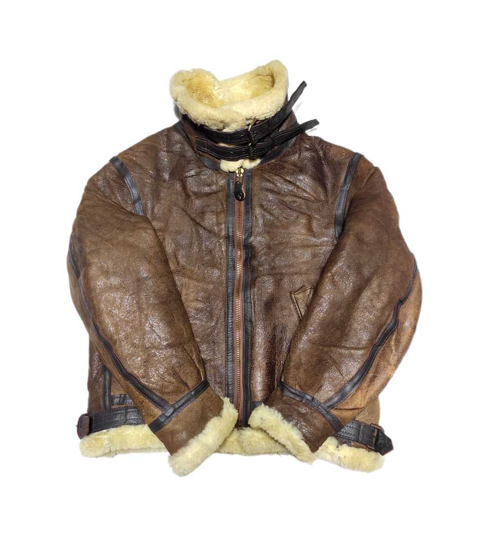 Avirex Beautiful Sheepskin Bomber Jacket type B-3… - image 5