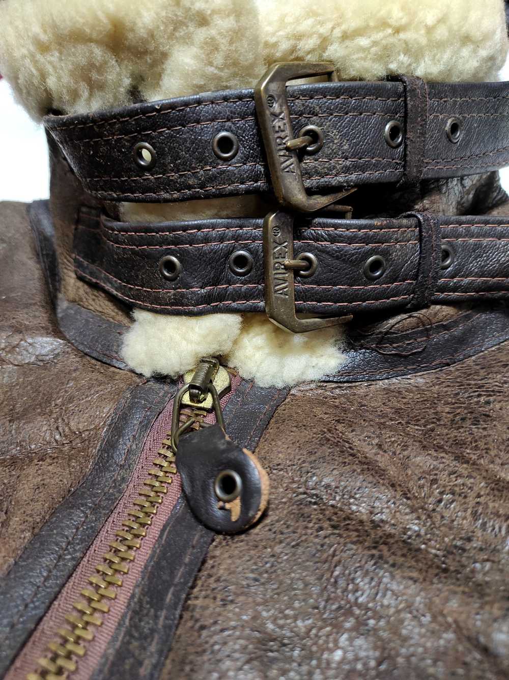 Avirex Beautiful Sheepskin Bomber Jacket type B-3… - image 8