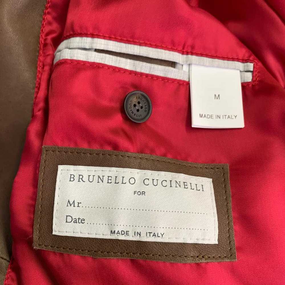 Brunello Cucinelli Leather jacket - image 7