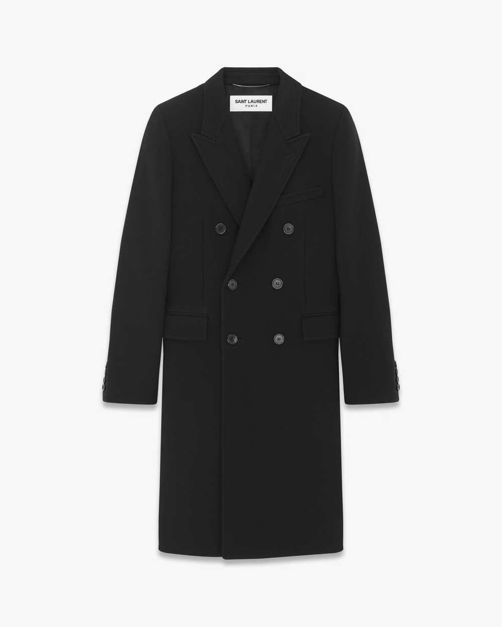 Saint Laurent Paris o1bcso1str1124 Long Coat in B… - image 1