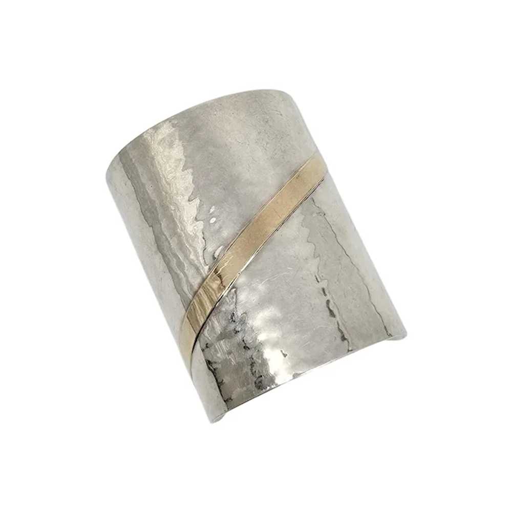 M. Rabbani Sterling Silver 14K Gold Overlay Wide … - image 6