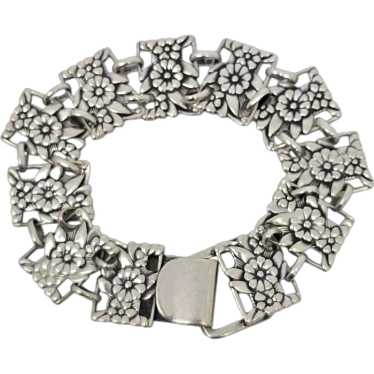 McClelland Barclay Sterling Silver Flower Panel L… - image 1