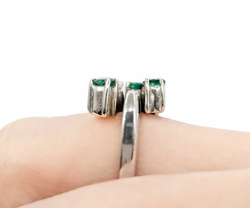 EFFY Emerald & Diamond Bypass Fashion Ring in Whi… - image 10