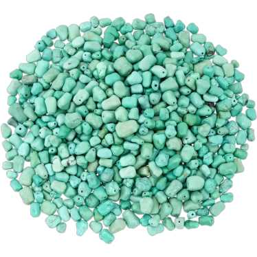 Collection Of Huge Drilled Green Turquoise Beads - image 1