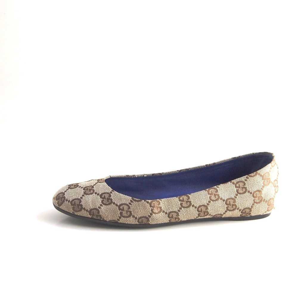 Gucci Gucci Ballet Flats Brown Supreme GG Canvas … - image 1