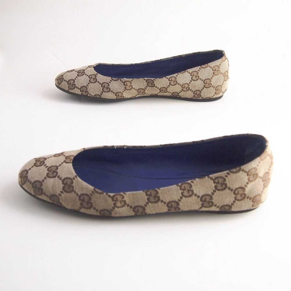 Gucci Gucci Ballet Flats Brown Supreme GG Canvas … - image 2