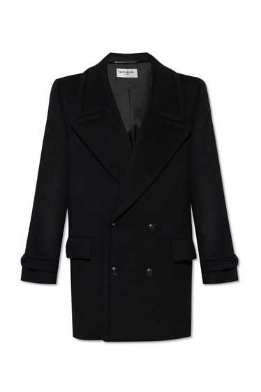 Saint Laurent Paris o1bcso1str1124 Pea Coat in Bla