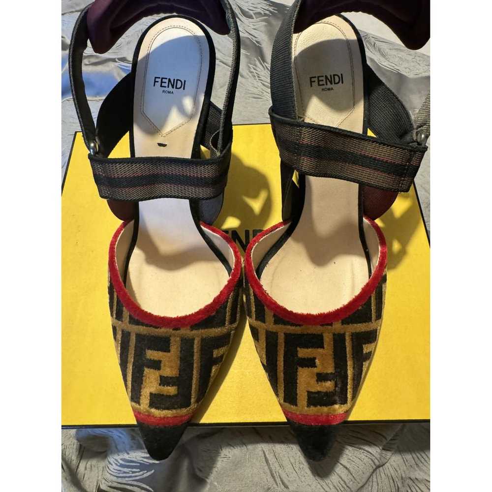 Fendi Colibri velvet heels - image 5