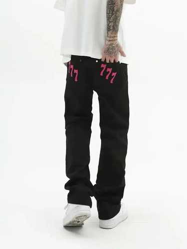 Japanese Brand × Jean × Streetwear 777 Black Stree