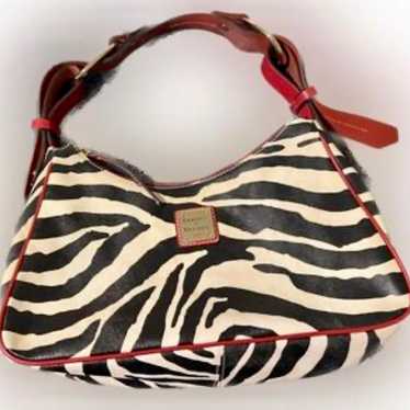 Vintage Dooney & Bourke Zebra Leather Purse - image 1