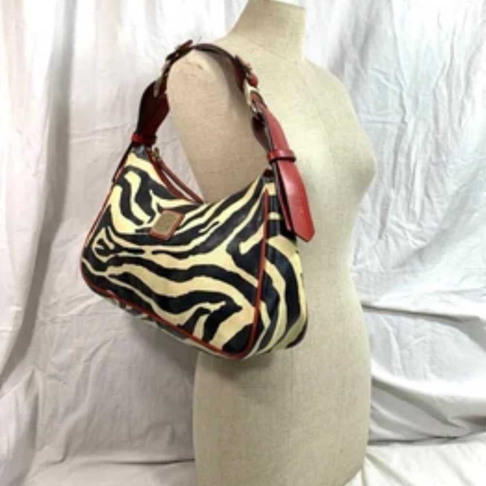 Vintage Dooney & Bourke Zebra Leather Purse - image 2