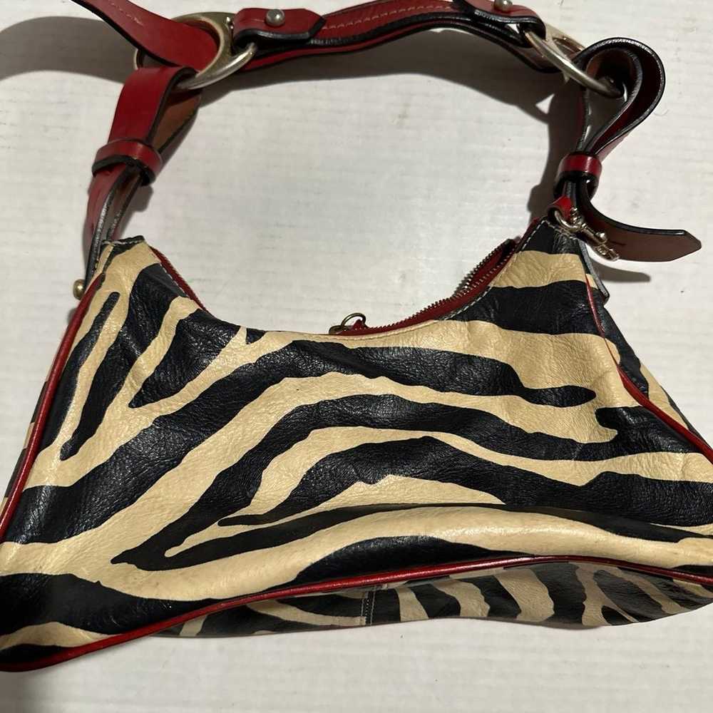 Vintage Dooney & Bourke Zebra Leather Purse - image 3