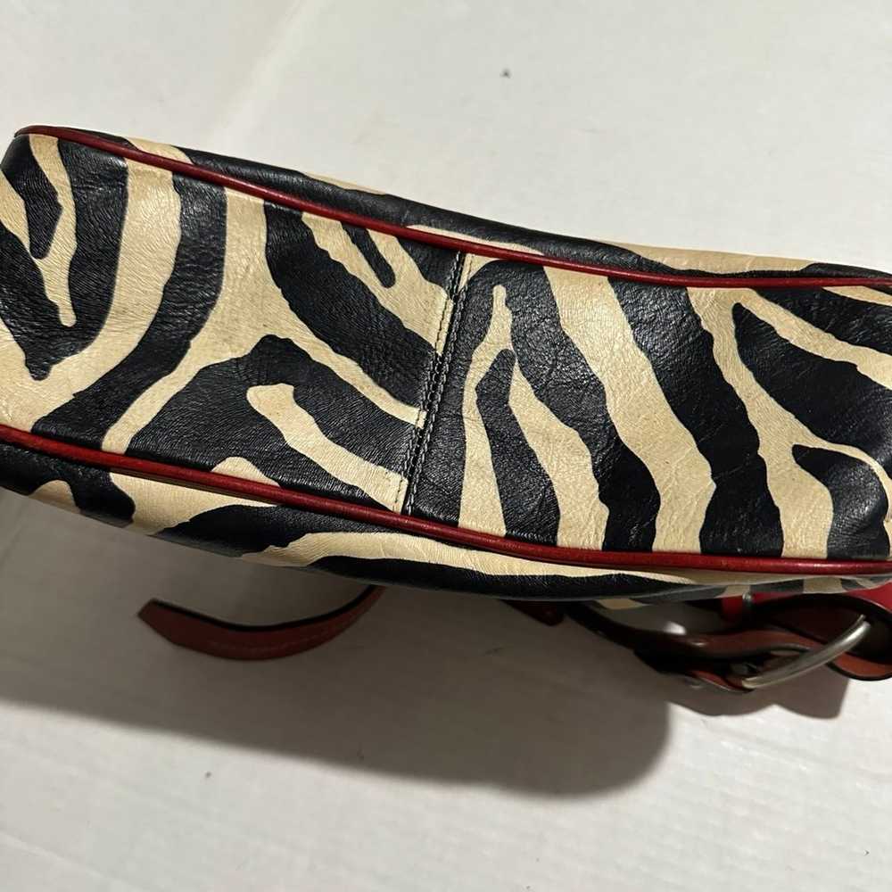 Vintage Dooney & Bourke Zebra Leather Purse - image 6