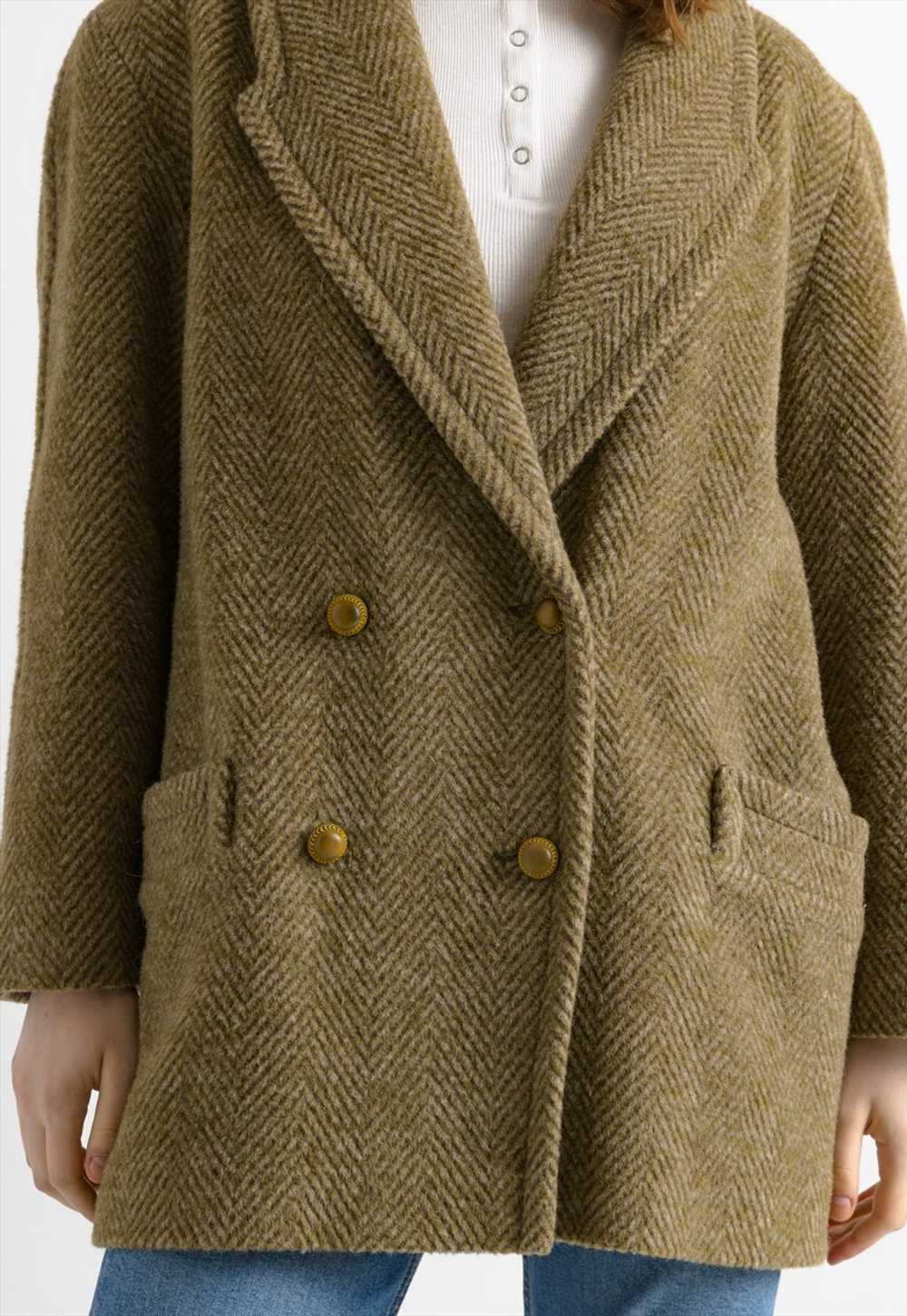 Woman Alpaca with Wool Women Vintage Coat 7051 - image 4