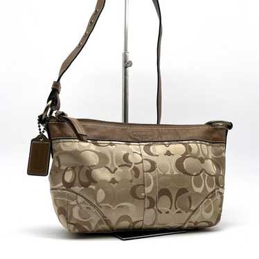 COACH Shoulder Bag Optic Signature Canvas