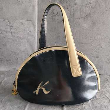 [Kitamura] Kitamura Leather Plain Black Handbag