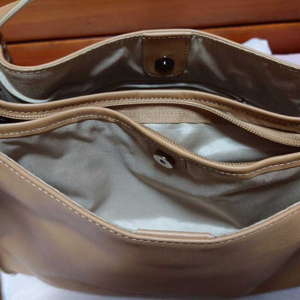 ☆Charle Jourdan Leather Bag Camel Excellent Condi… - image 4