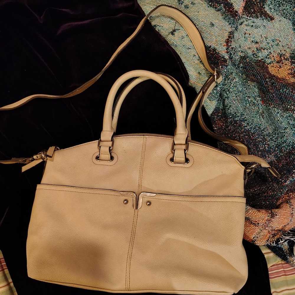 Vintage bueno cream handbag - image 7