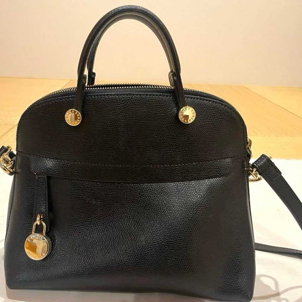 FURLA Piper 2WAY Handbag Black - image 1