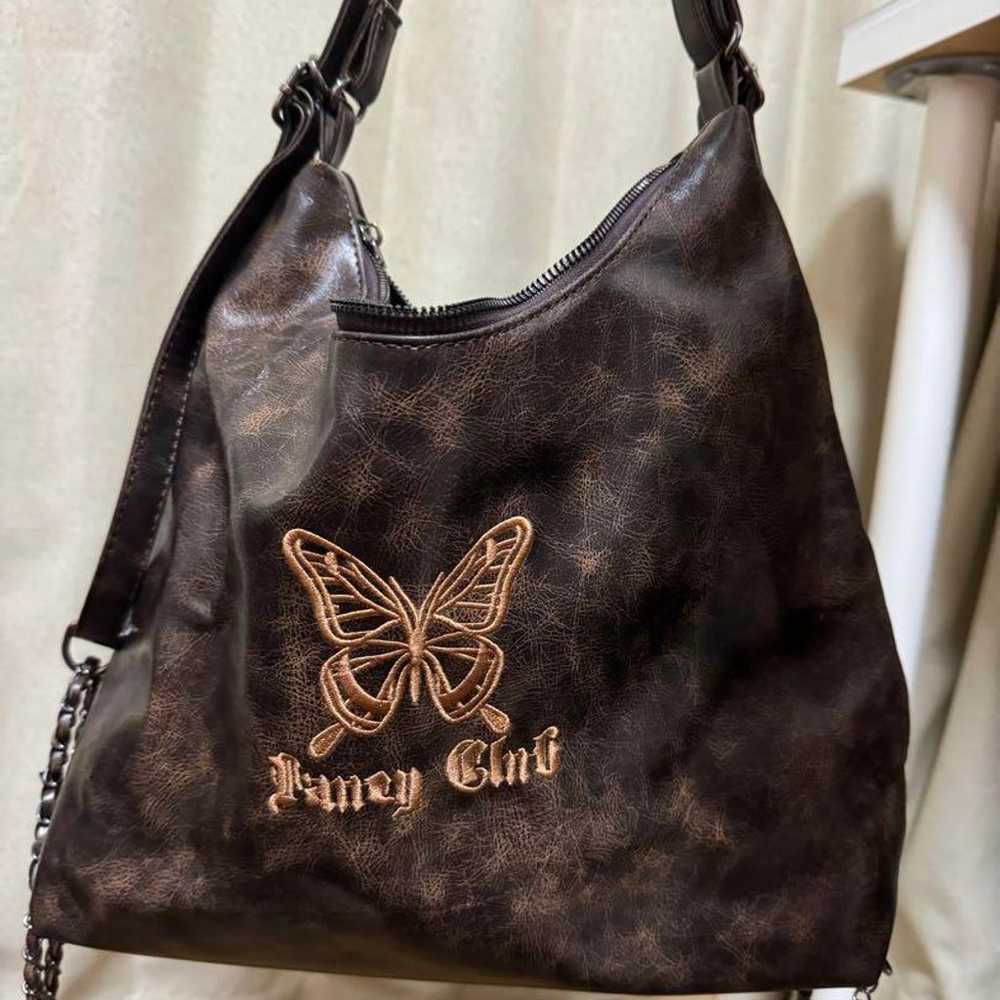 Fancy Club Butterfly Embroidery Shoulder Bag - image 1