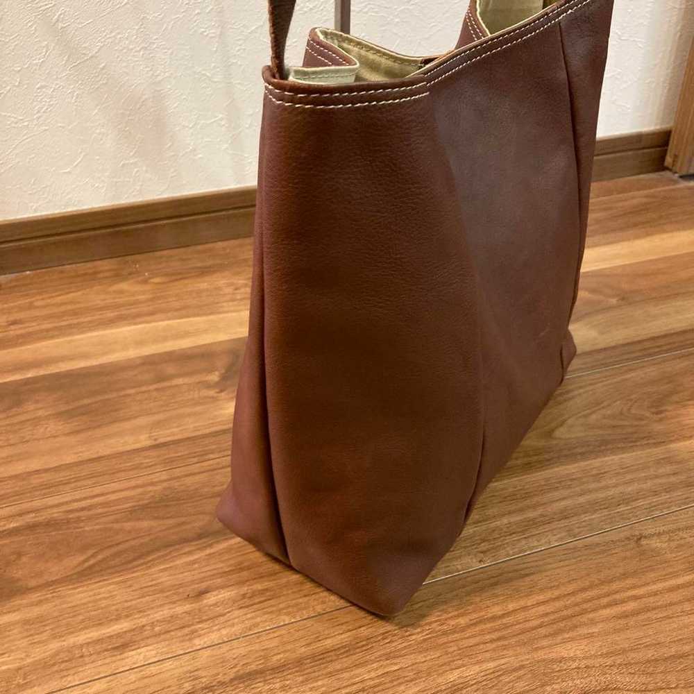 【Good Condition】Kissora Leather Shoulder Bag A4 S… - image 5