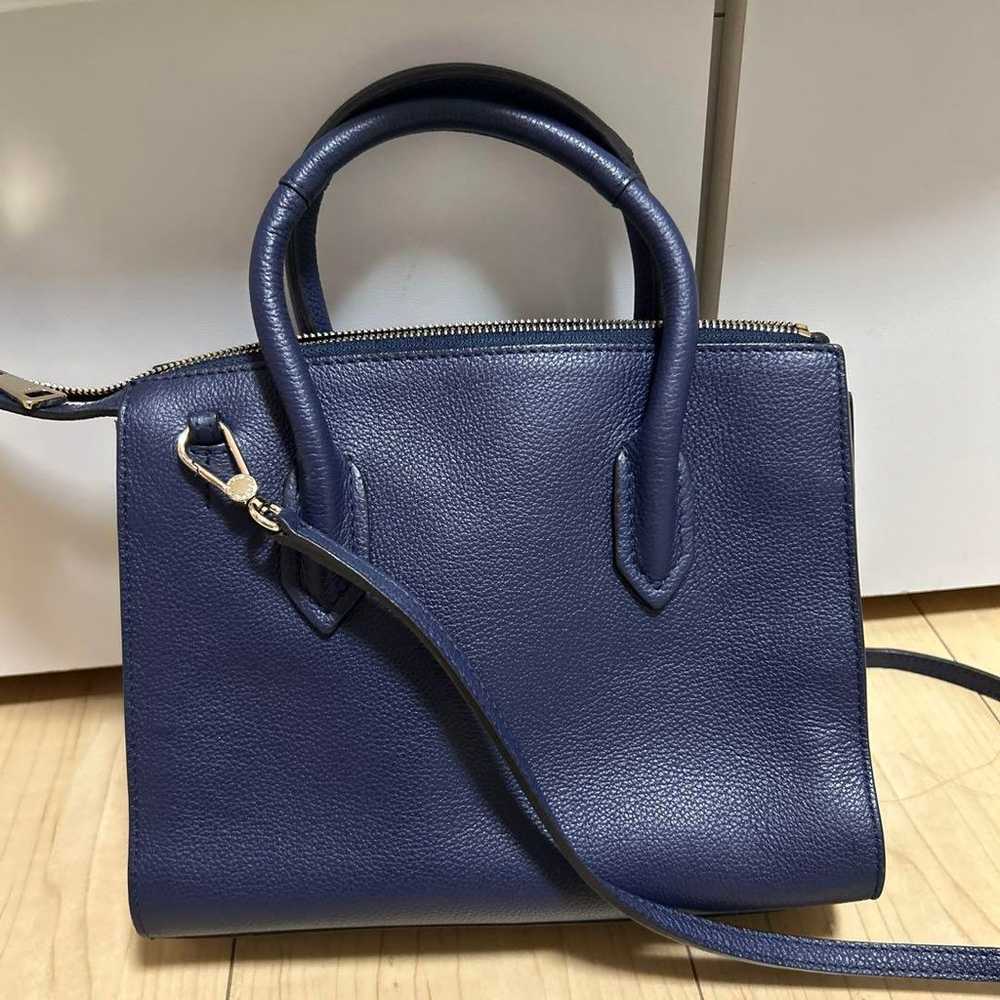 FURLA Navy Leather Shoulder Bag - image 2