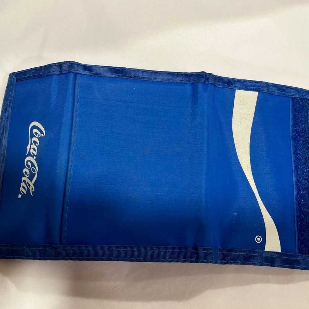 Vintage 1980’s Coca-Cola RARE BLUE Wave Tri-Fold … - image 2