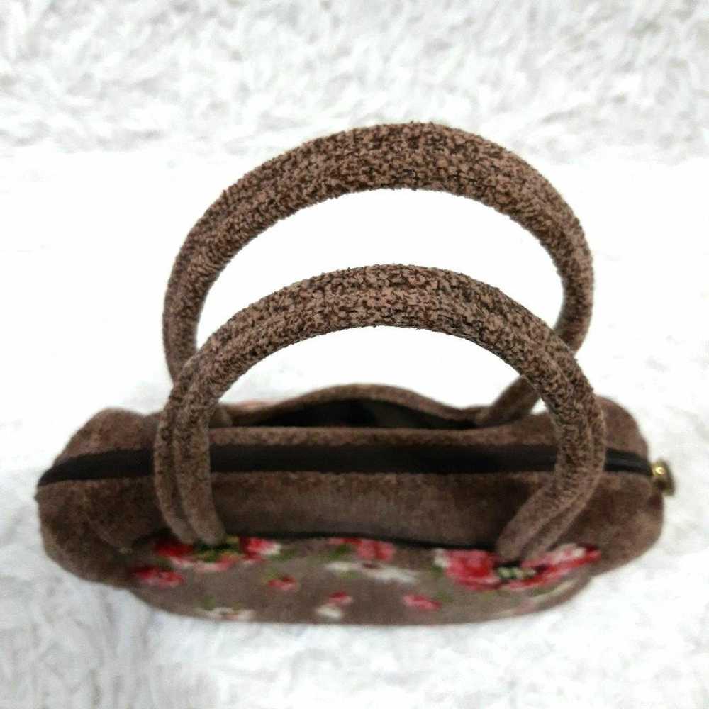 FEILER Handbag, Brown, Floral Pattern, Chenille W… - image 6