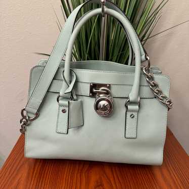 Michael Kors Celadon Hamilton East West Saffiano … - image 1