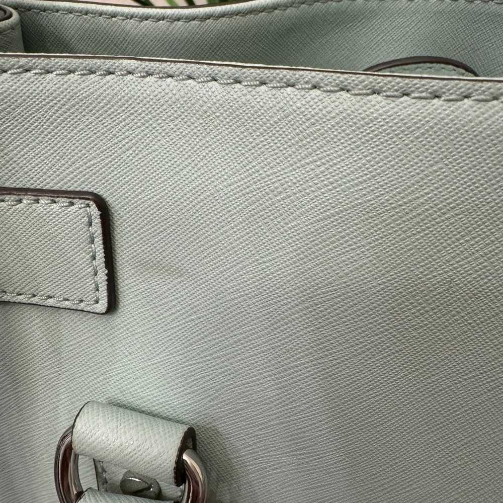 Michael Kors Celadon Hamilton East West Saffiano … - image 6