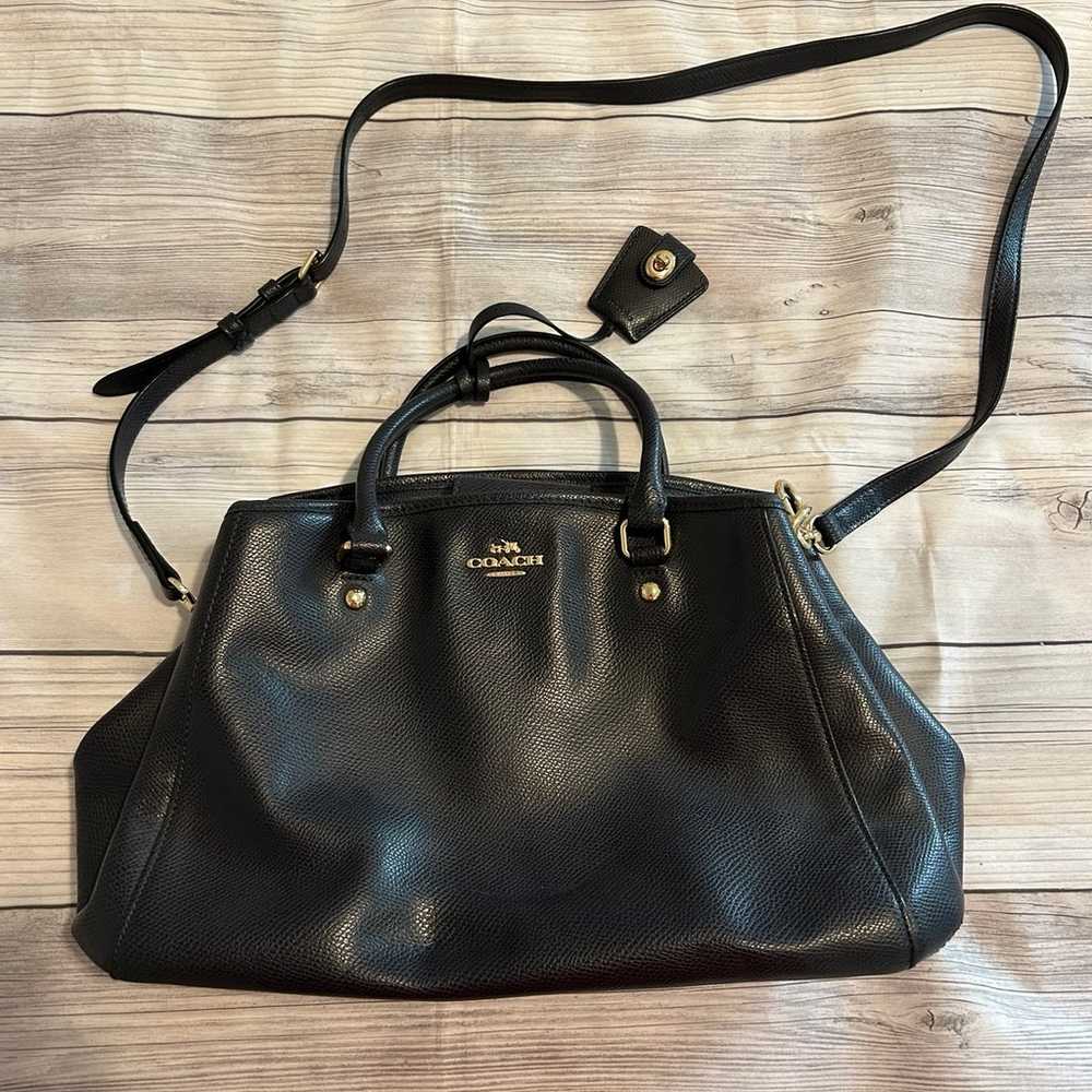 Coach -Leather Small Margot Carryall Satchel Purs… - image 1