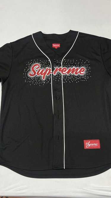 Supreme Supreme Black Rhinestone 7 Baseball Jersey