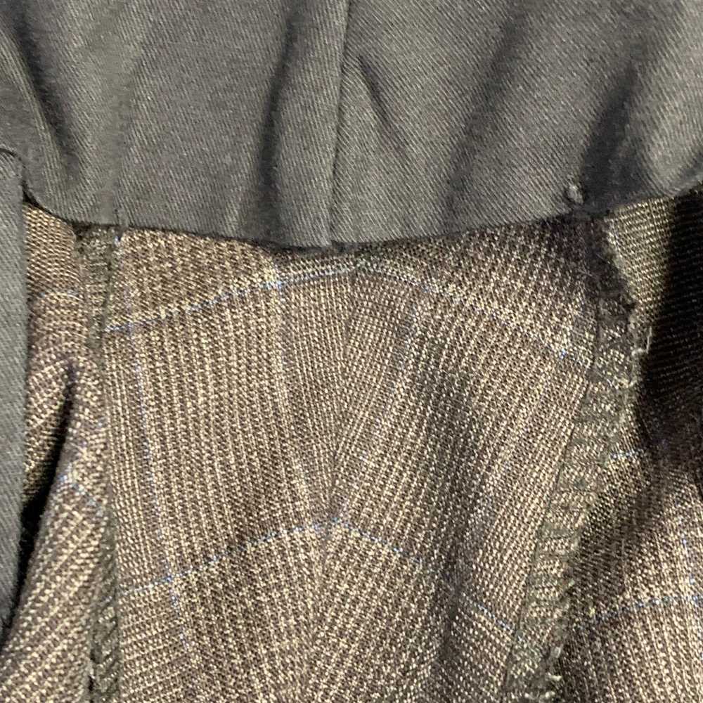 Sartorio Brown Grey Plaid Wool Notch Lapel Suit - image 12