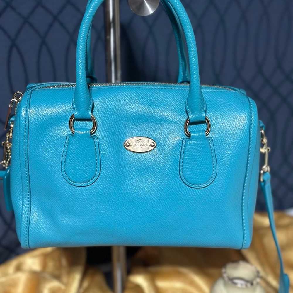 BEAUTIFUL! Coach Mini Bennett Vibrant Blue Satche… - image 1