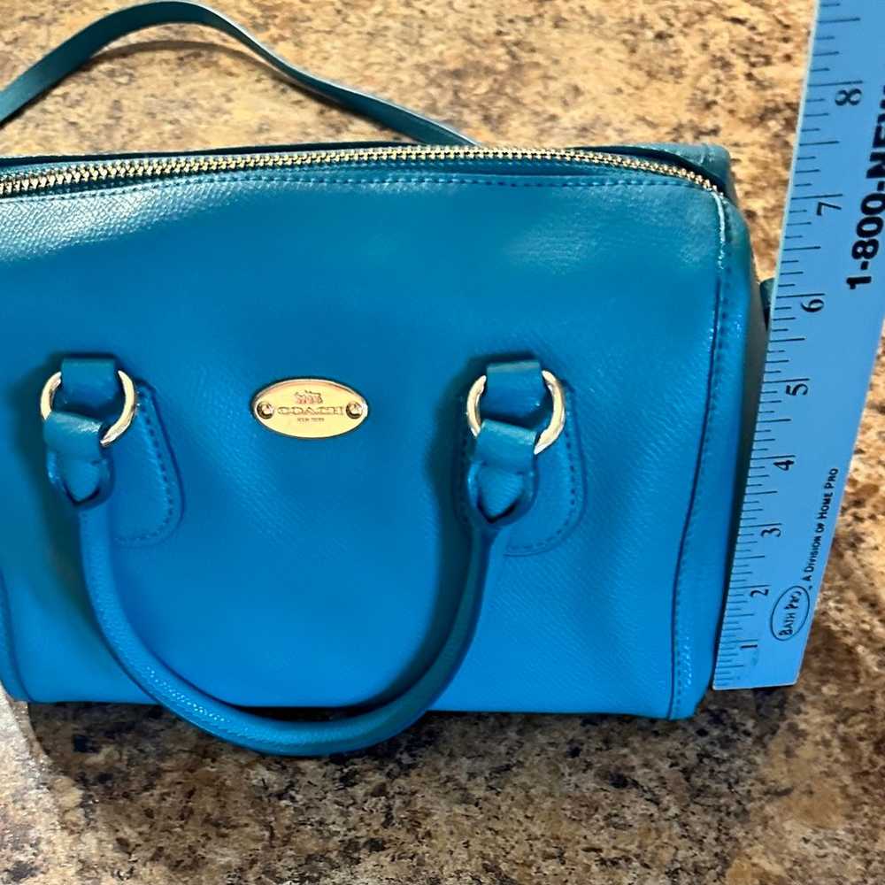 BEAUTIFUL! Coach Mini Bennett Vibrant Blue Satche… - image 9