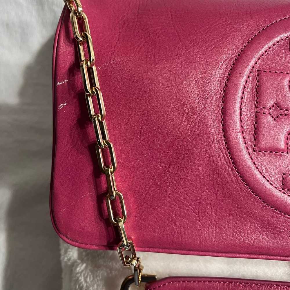 TORY BURCH MAGENTA TEXTURE LEATHER - image 11