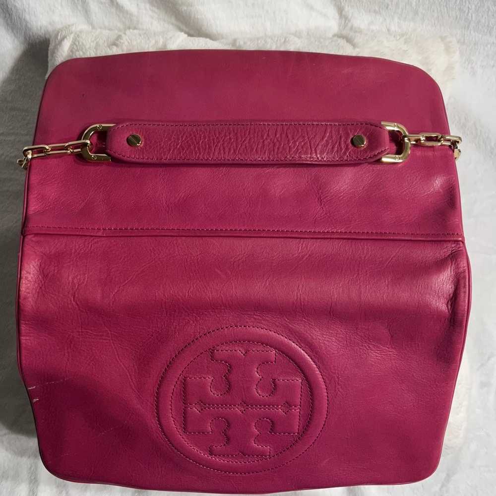 TORY BURCH MAGENTA TEXTURE LEATHER - image 12