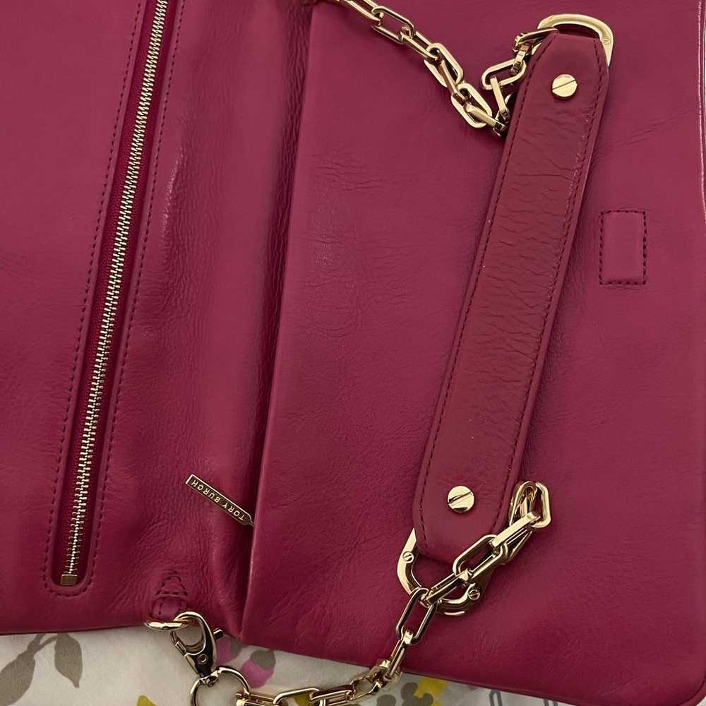 TORY BURCH MAGENTA TEXTURE LEATHER - image 5