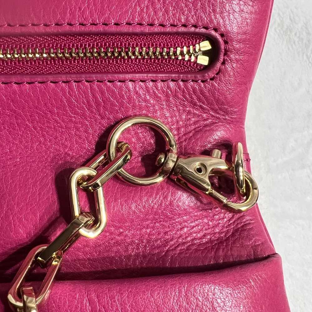 TORY BURCH MAGENTA TEXTURE LEATHER - image 8