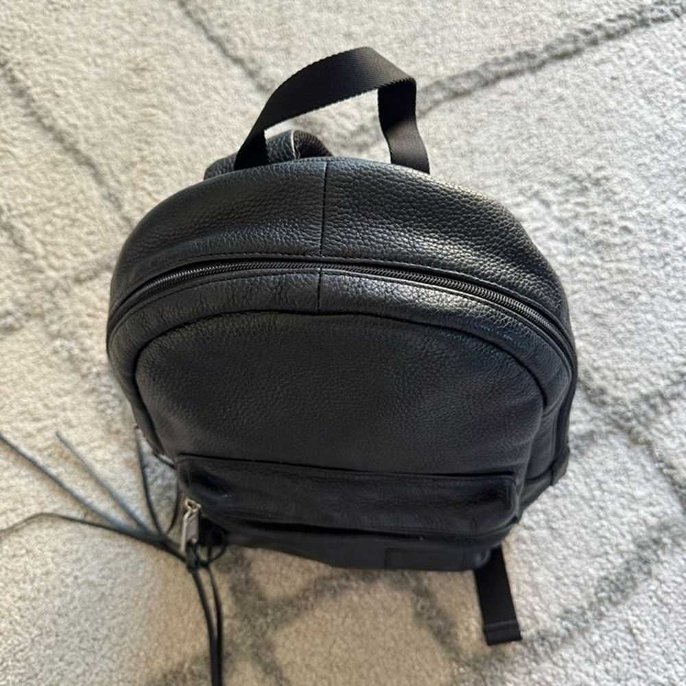 Rebecca Minkoff black leather backpack diaper bag… - image 4