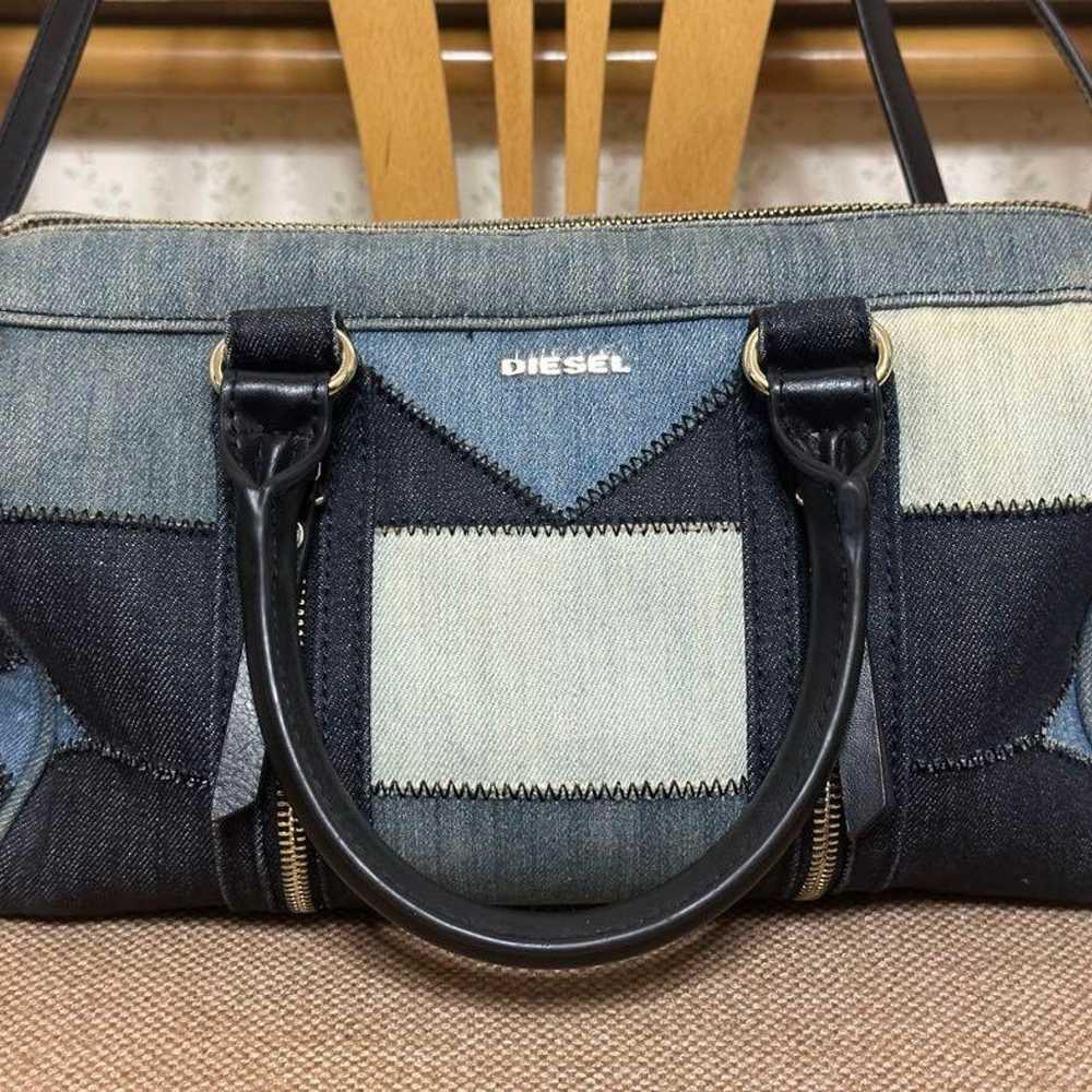 DIESEL Denim Patchwork Shoulder Bag - image 1